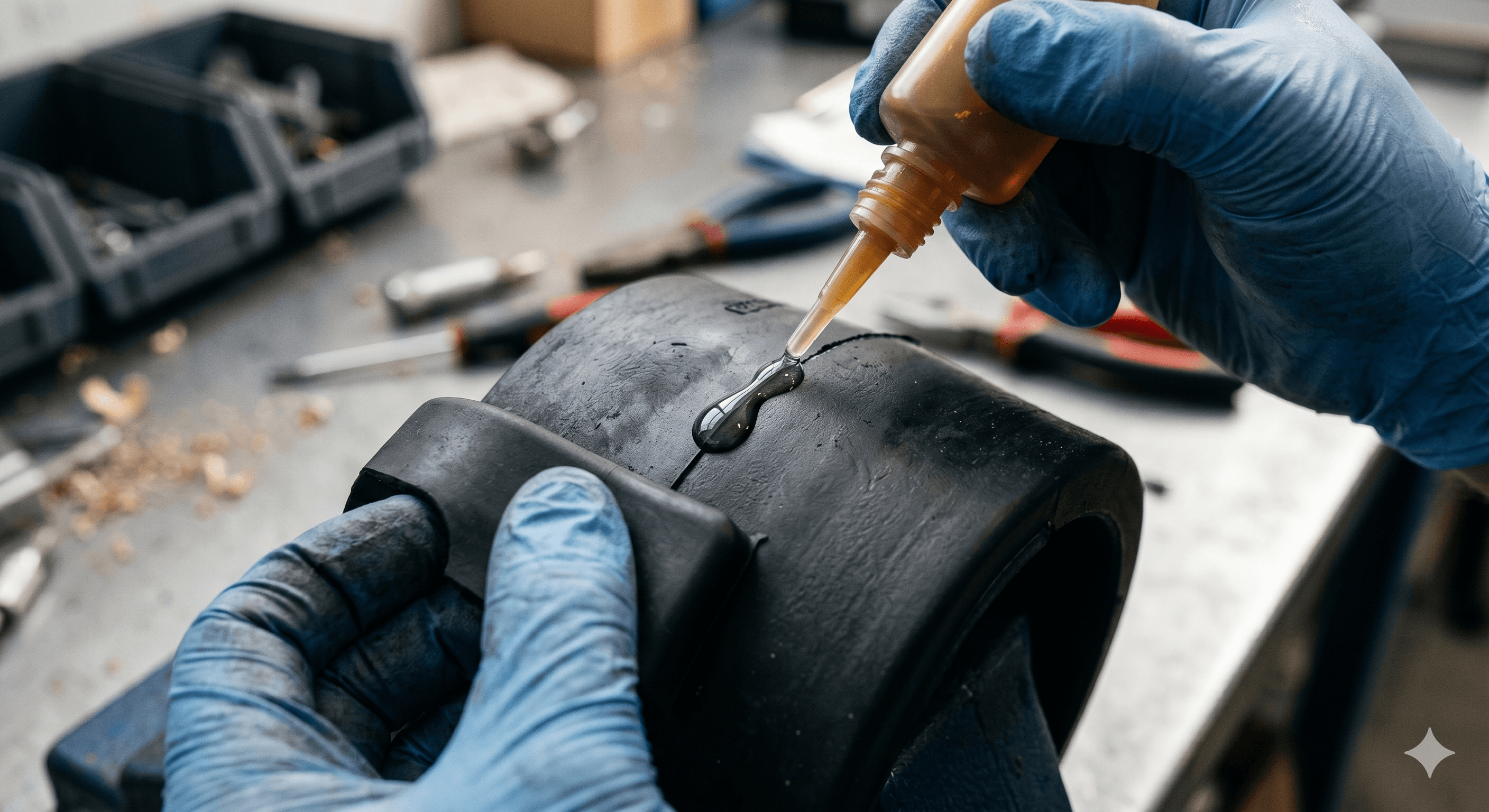 BlinkFix industrial application for Rubber Materials bonding