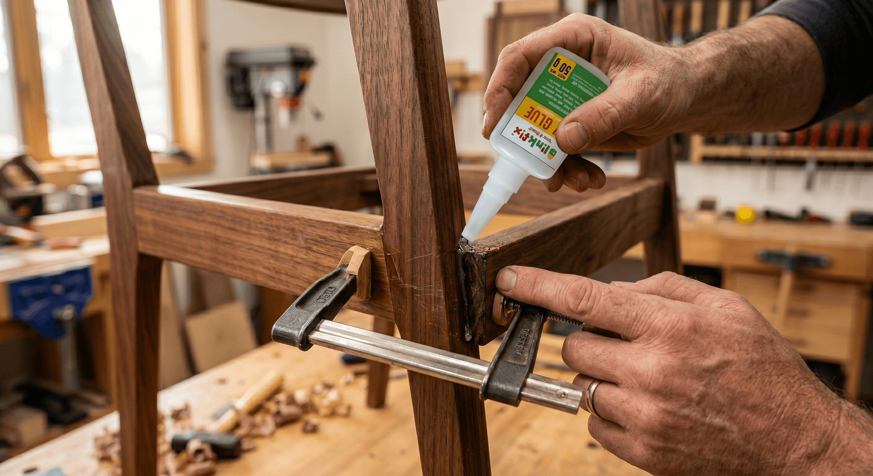 BlinkFix industrial application for Wood & Furniture Work bonding